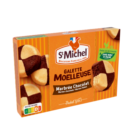 Galette moelleuse marbrée chocolat