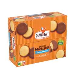 Galette moelleuse nappée chocolat au lait format familial (x40)