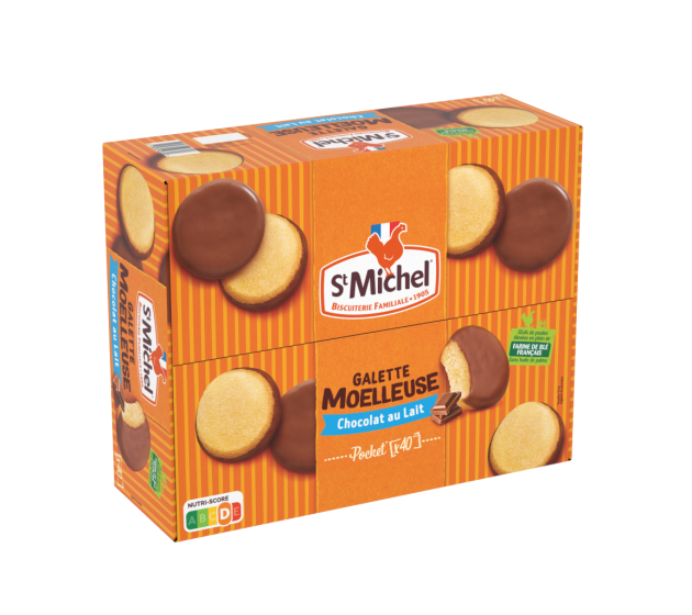 Galette moelleuse nappée chocolat au lait format familial (x40)